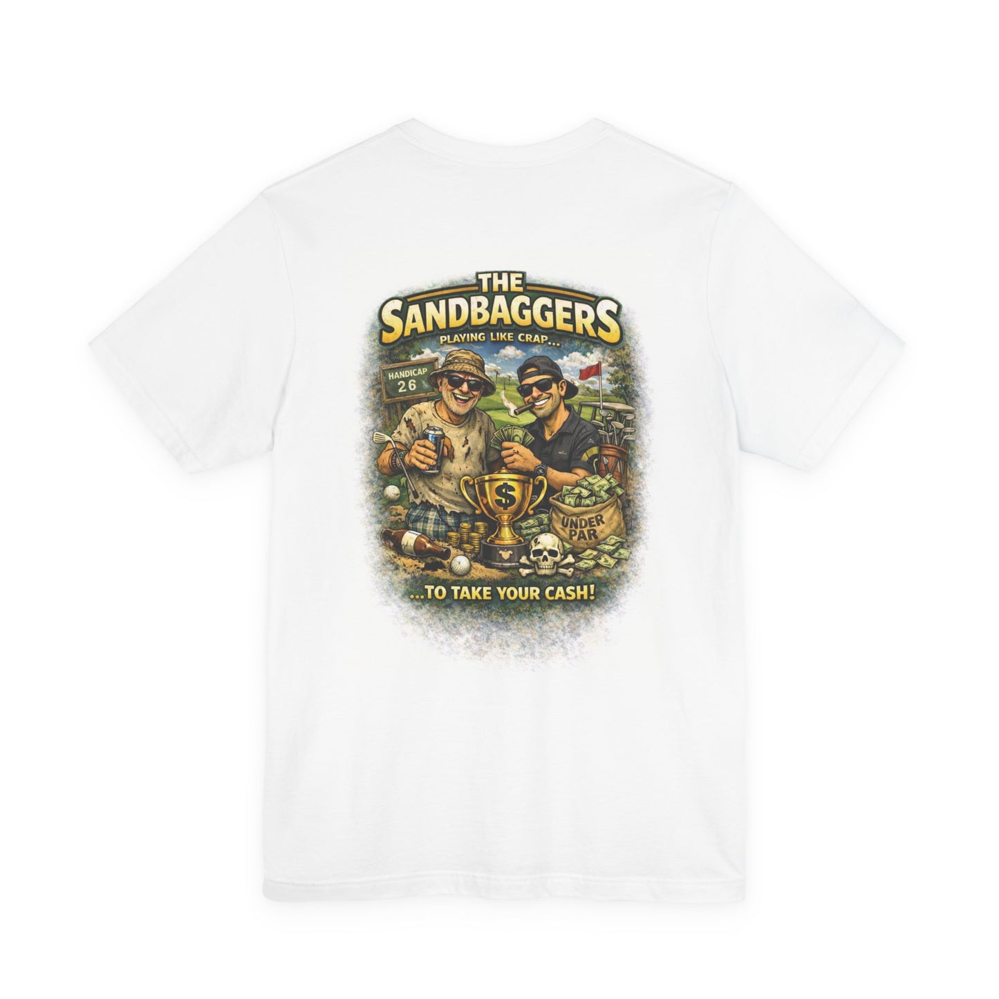Sandbaggers Vintage Crew Tee — "The Sandbaggers" Money Hustle Graphic T-Shirt