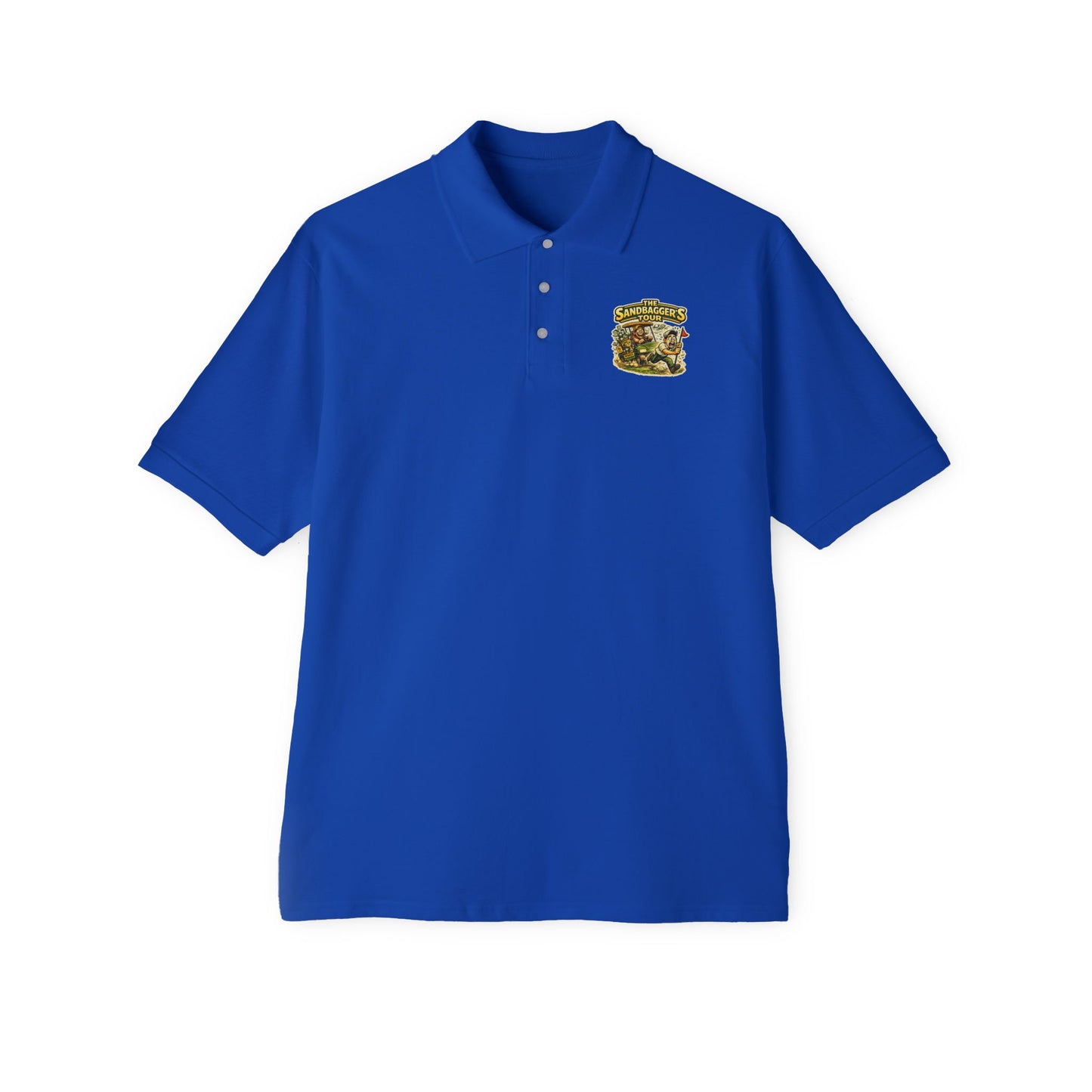 Men's Piqué Polo — 'I Just Don't Care' Casual Attitude Polo