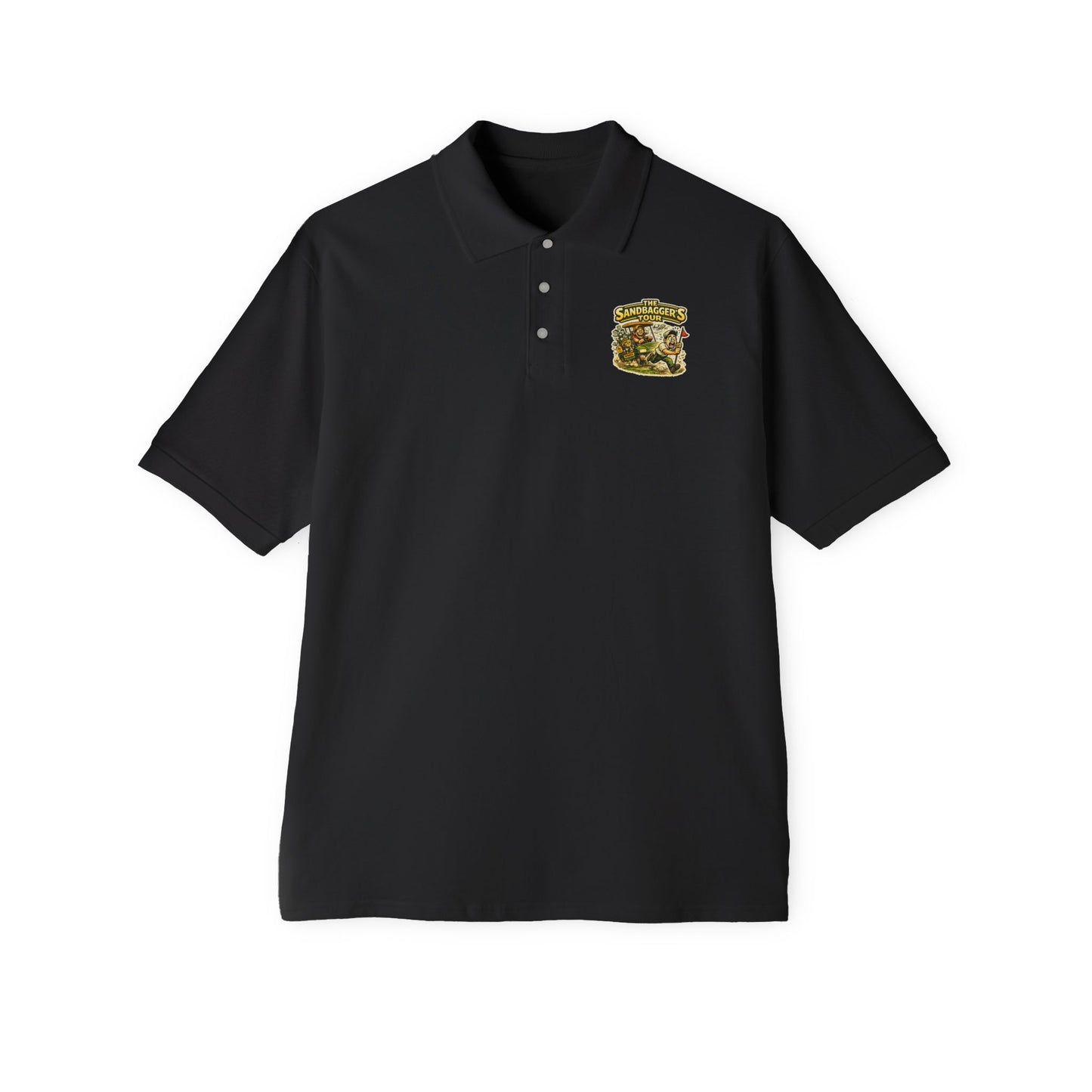 Men's Piqué Polo — 'I Just Don't Care' Casual Attitude Polo