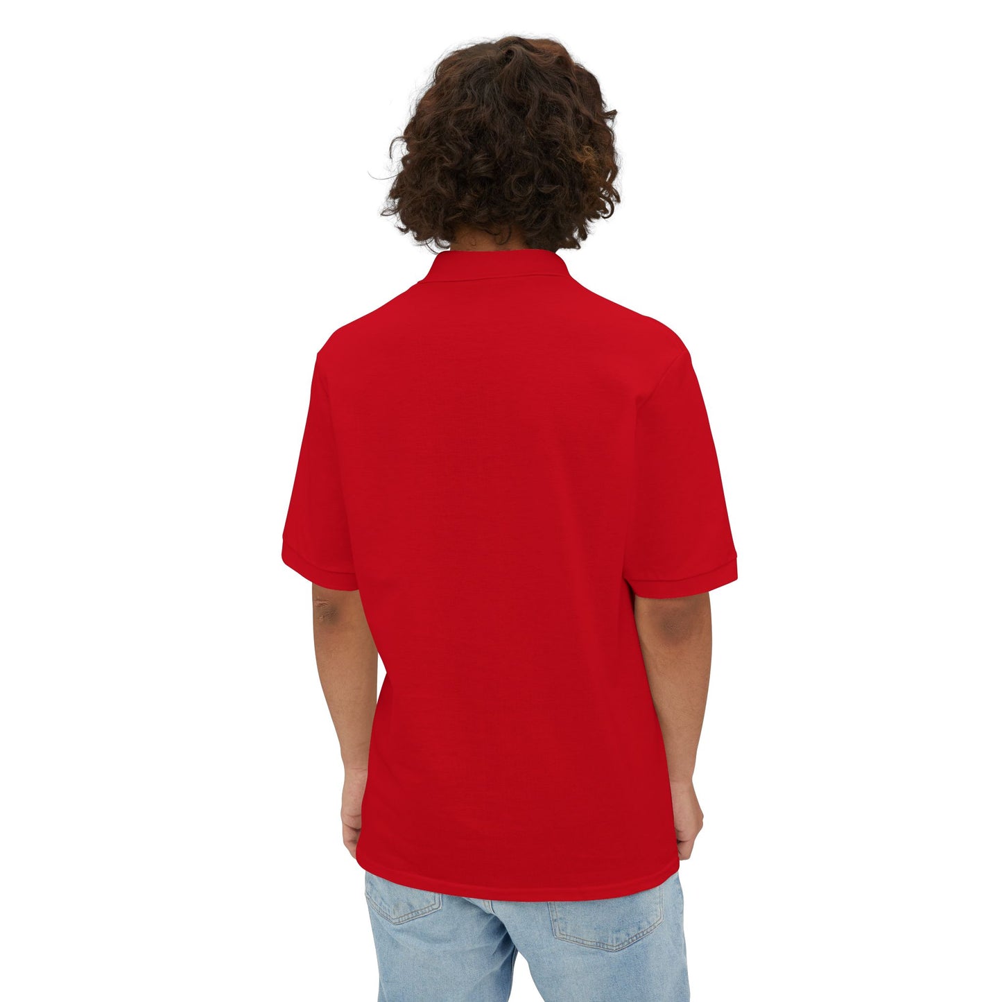 Men's Piqué Polo — 'I Just Don't Care' Casual Attitude Polo