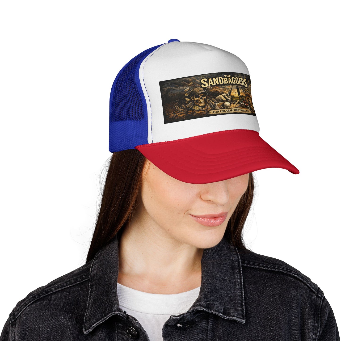 Trucker Cap — “The Sandbaggers Hat!” Embroidered Mesh Back