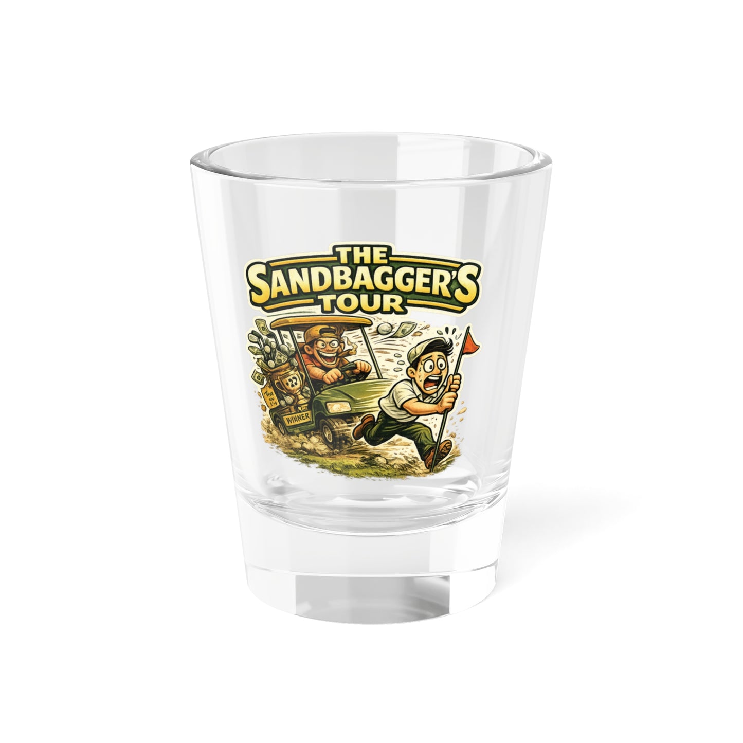 19th Hole Shot Glass — Victory & Defeat Golf Spirit 1.5oz