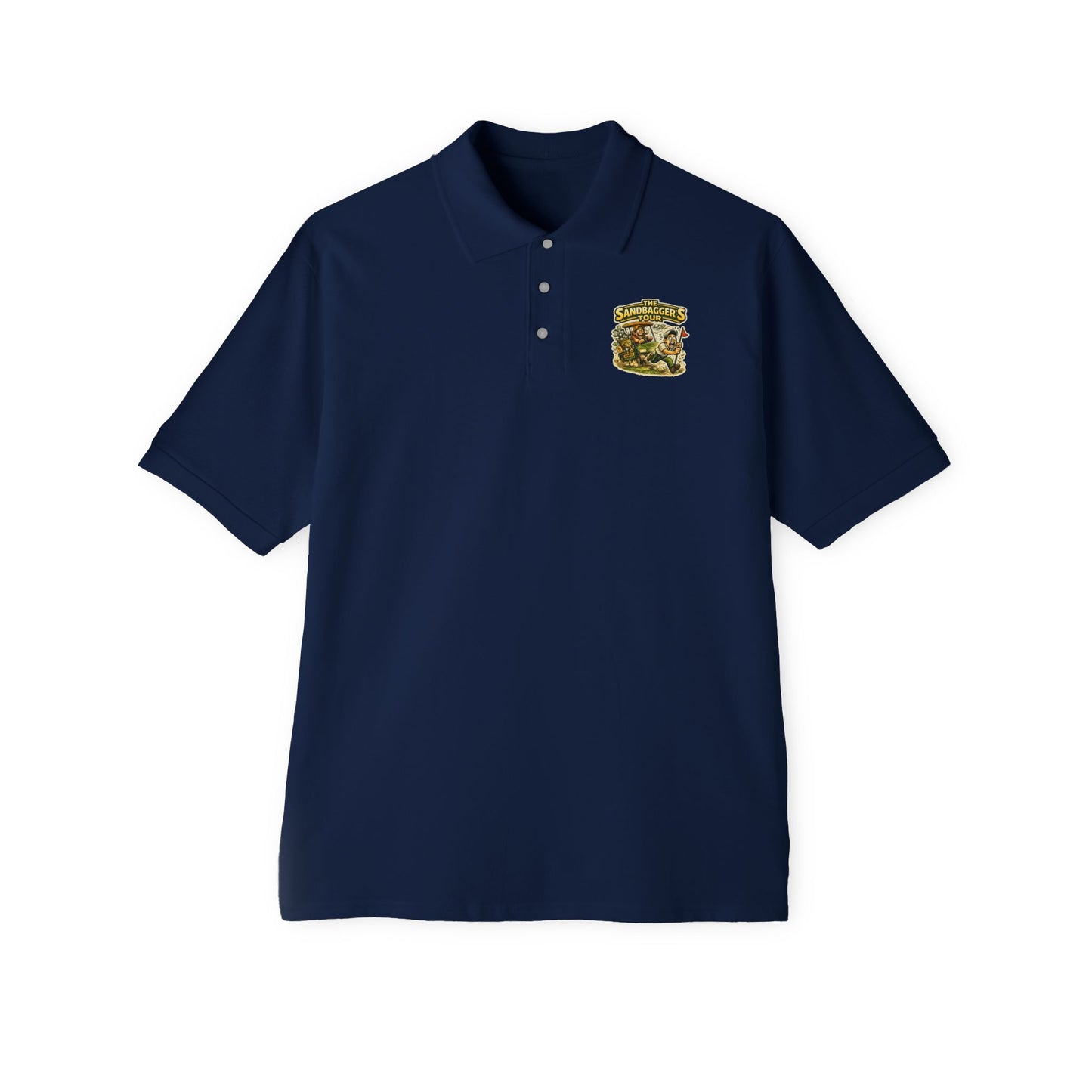 Men's Piqué Polo — 'I Just Don't Care' Casual Attitude Polo