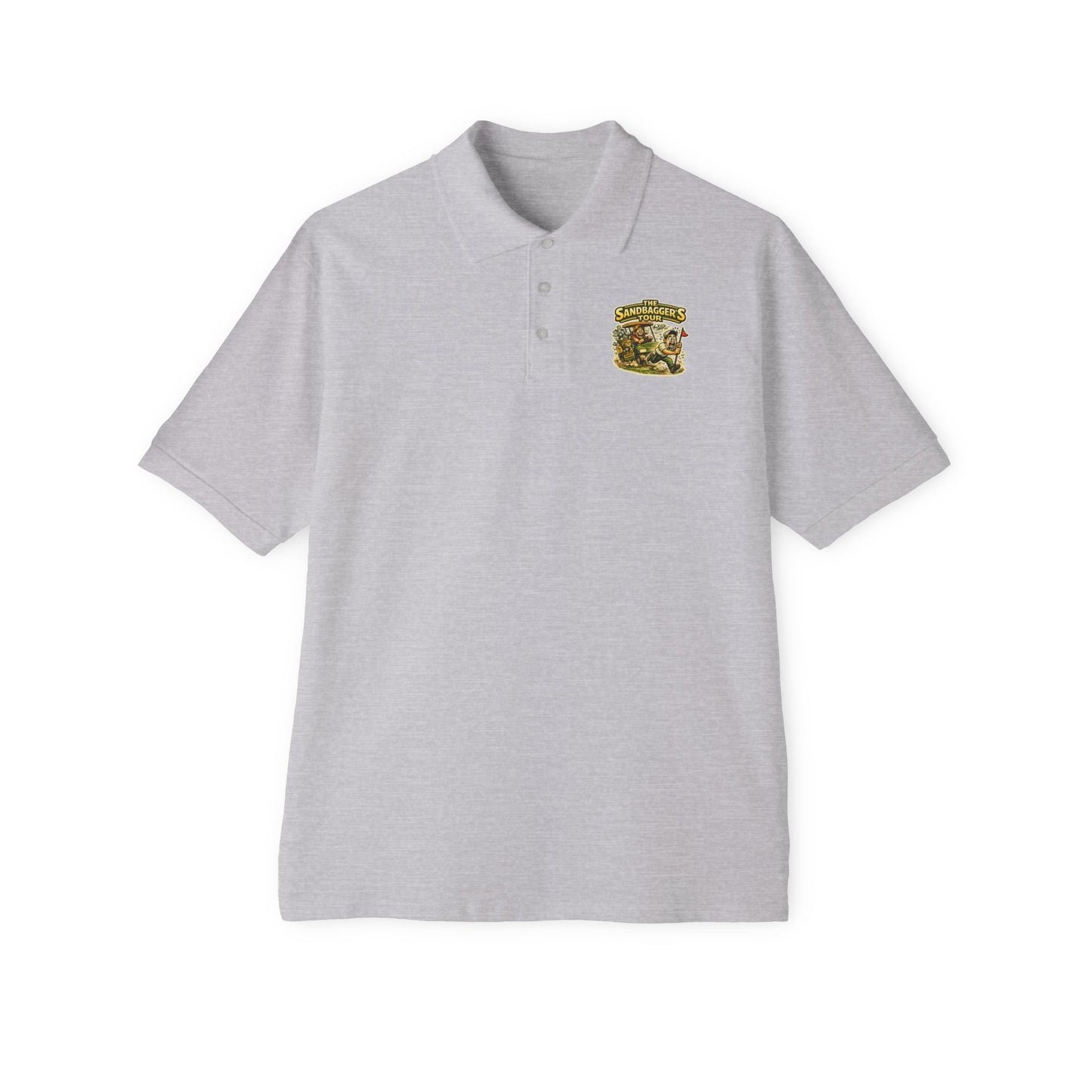 Men's Piqué Polo — 'I Just Don't Care' Casual Attitude Polo