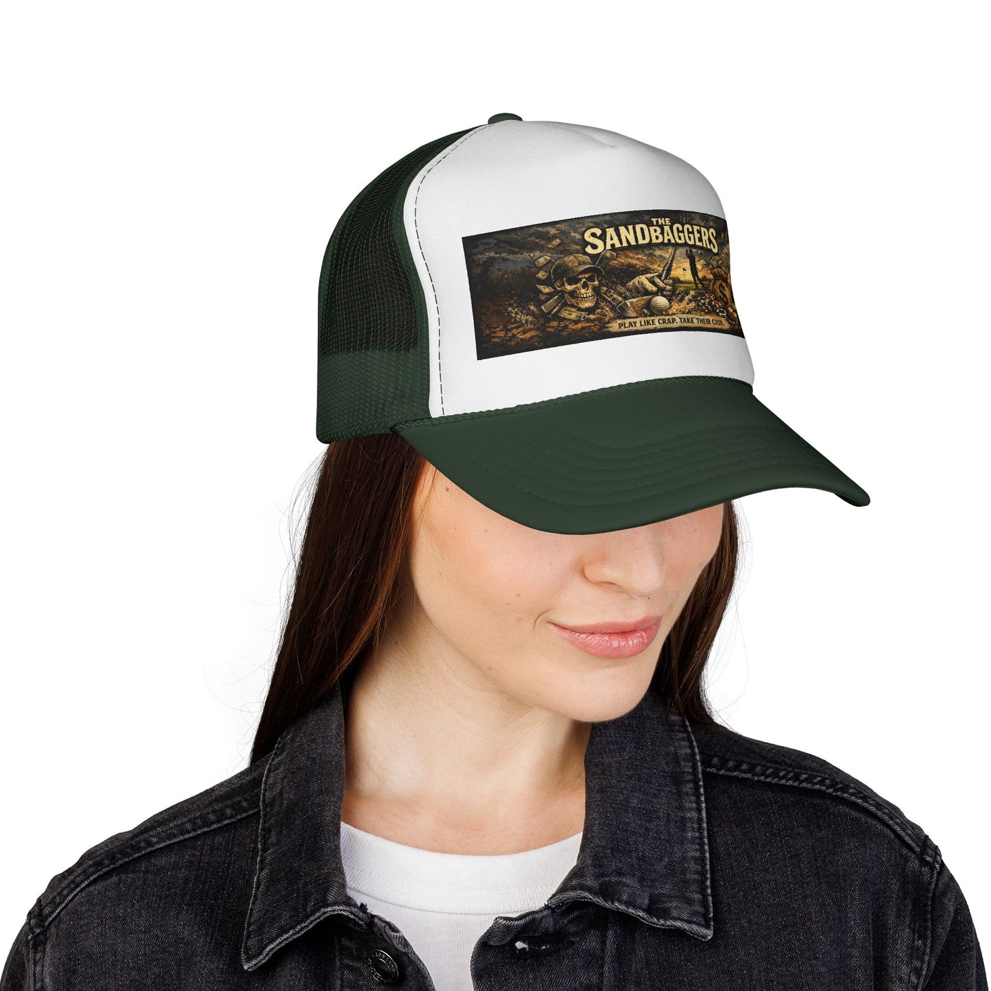 Trucker Cap — “The Sandbaggers Hat!” Embroidered Mesh Back