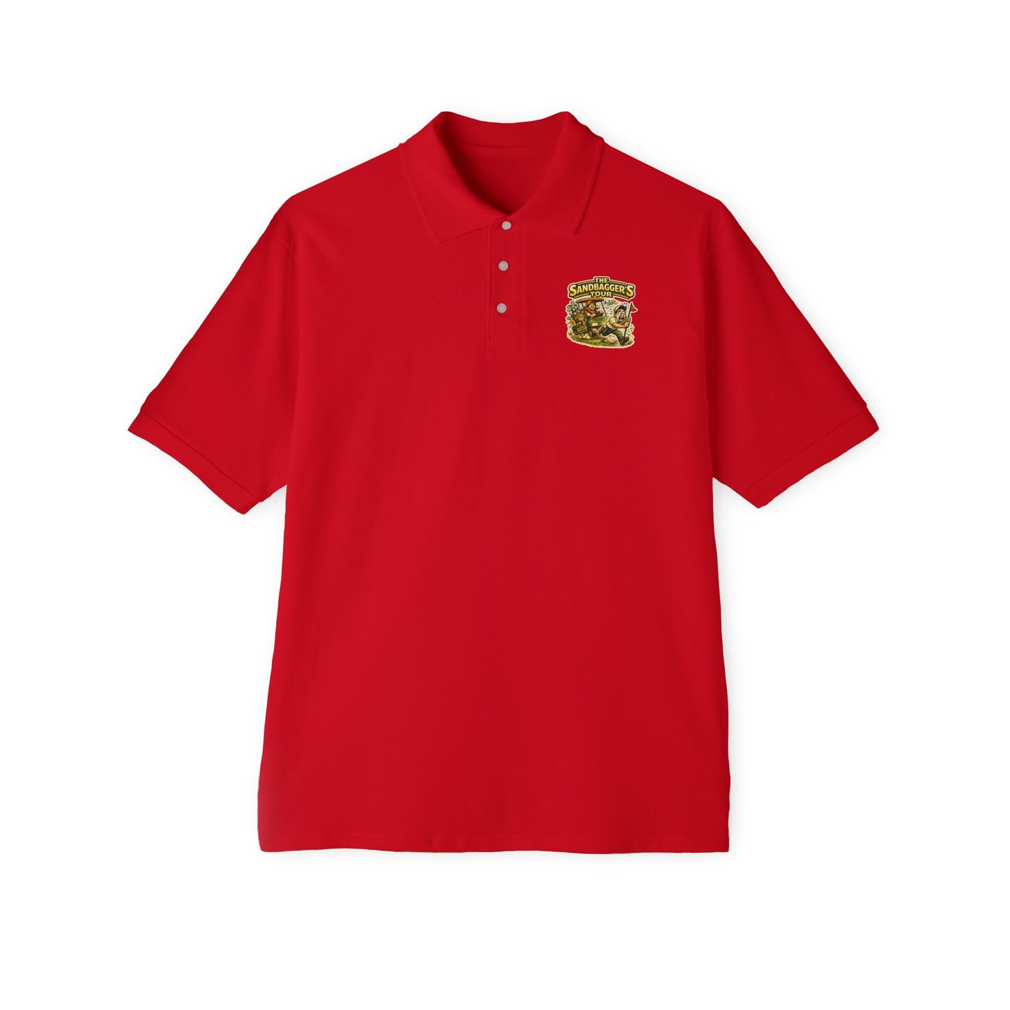 Men's Piqué Polo — 'I Just Don't Care' Casual Attitude Polo